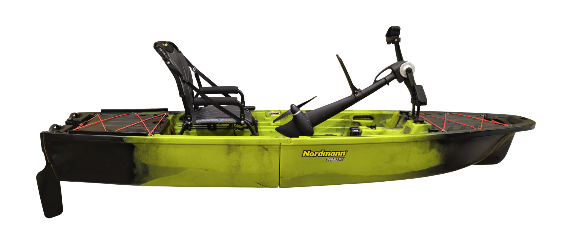 Nordmann® Viper 9.2 teilbares Angelkajak Sit on Top inkl. Zahnstangen-Pedalantrieb