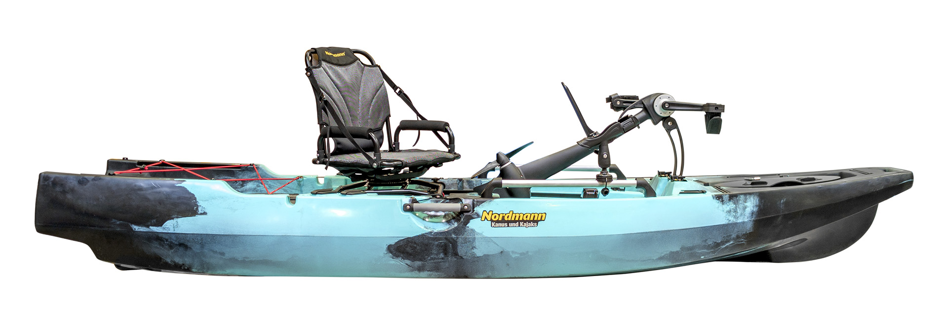 Nordmann® Orca 10.8 Angelkajak Sit on Top inkl. Zahnstangen-Pedalantrieb