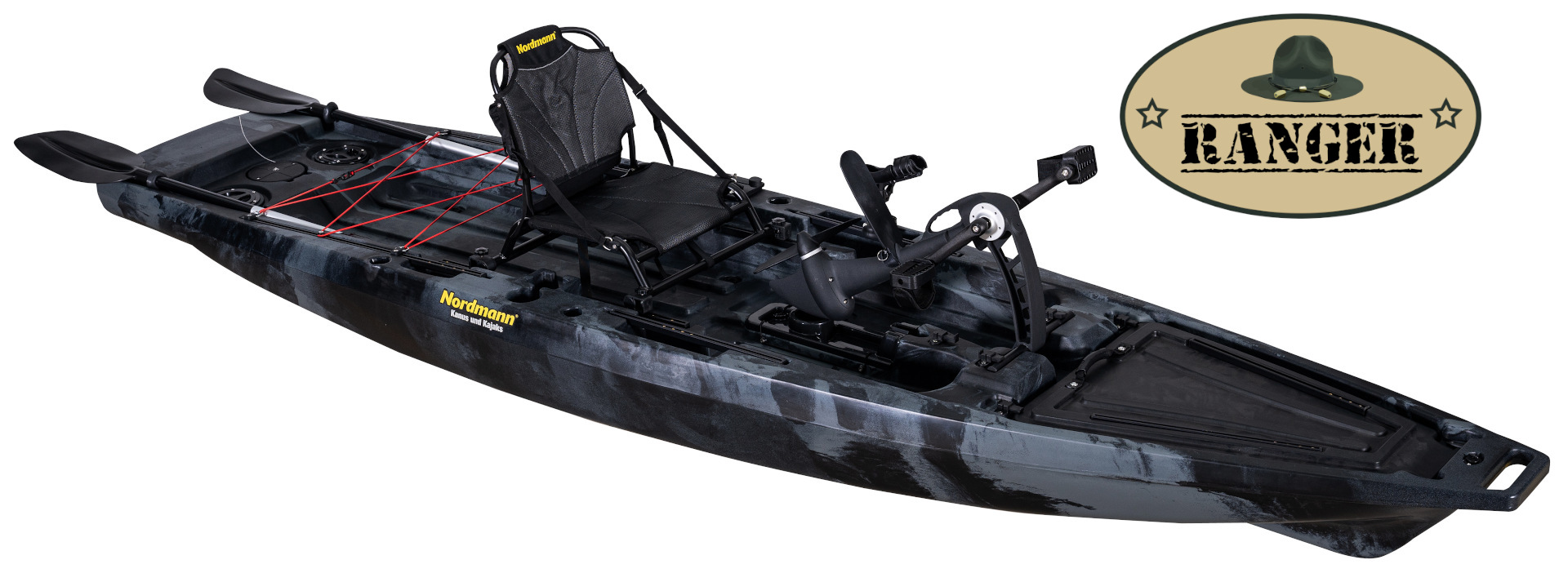 Nordmann® Ranger 12.5 Angelkajak Sit on Top inkl. Zahnstangen-Pedalantrieb | B-Ware #24
