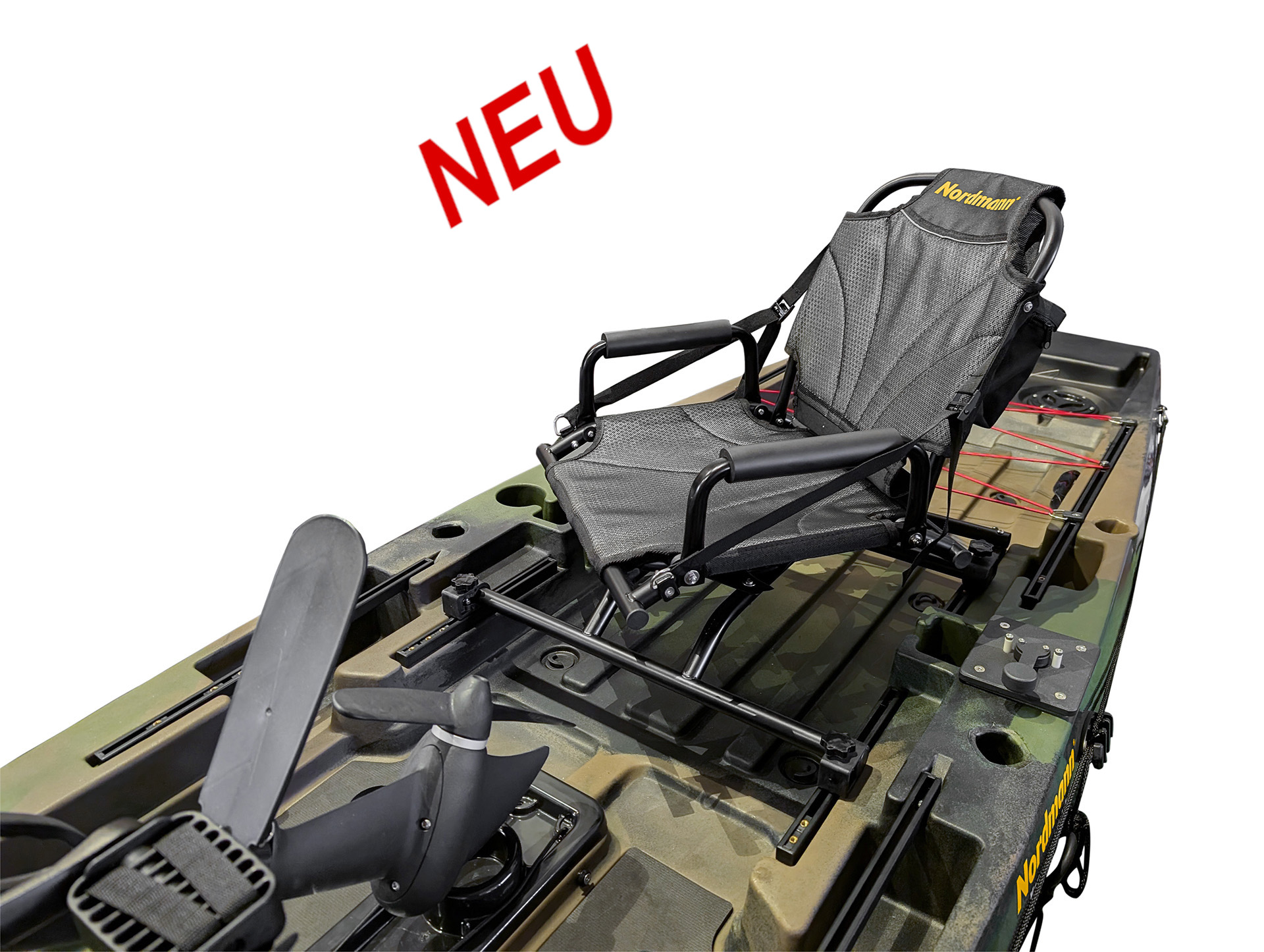 Nordmann® Ranger 12.5 Angelkajak Sit on Top inkl. Zahnstangen-Pedalantrieb
