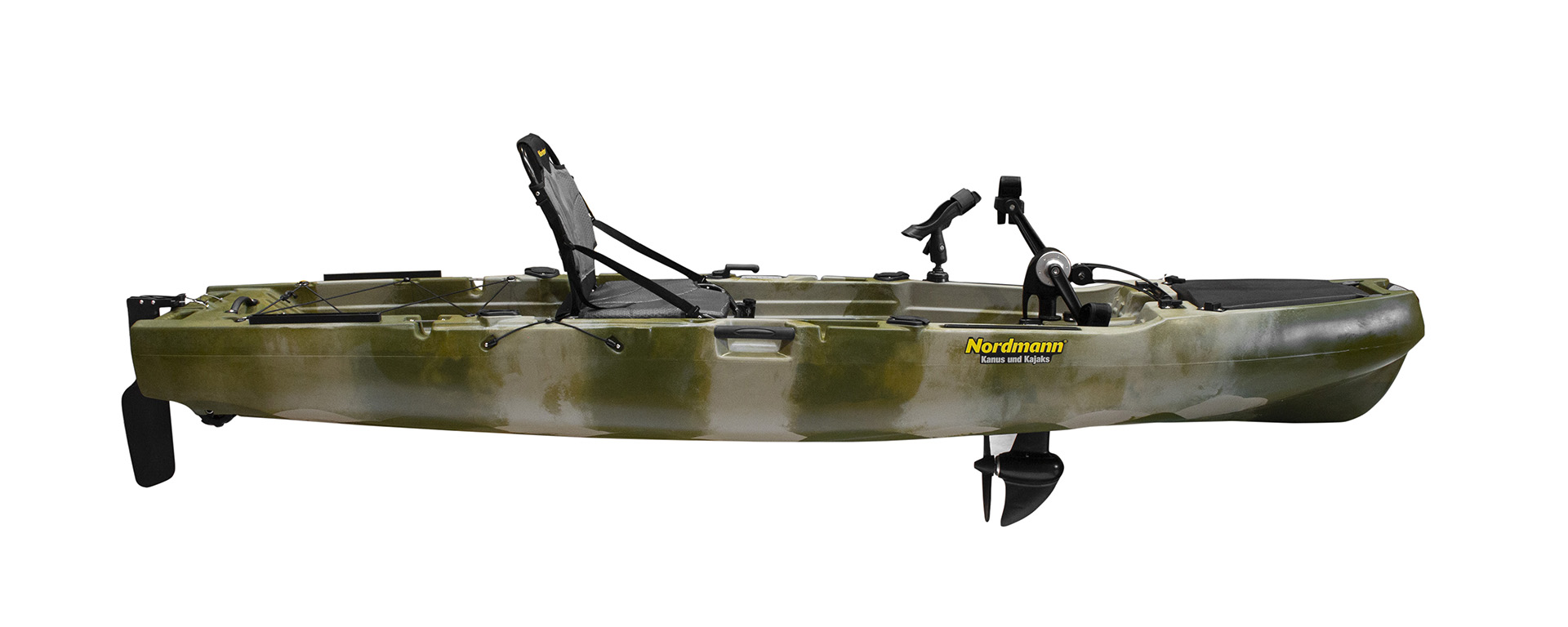 Nordmann® Hunter 10.5 Angelkajak Sit on Top inkl. Zahnstangen-Pedalantrieb