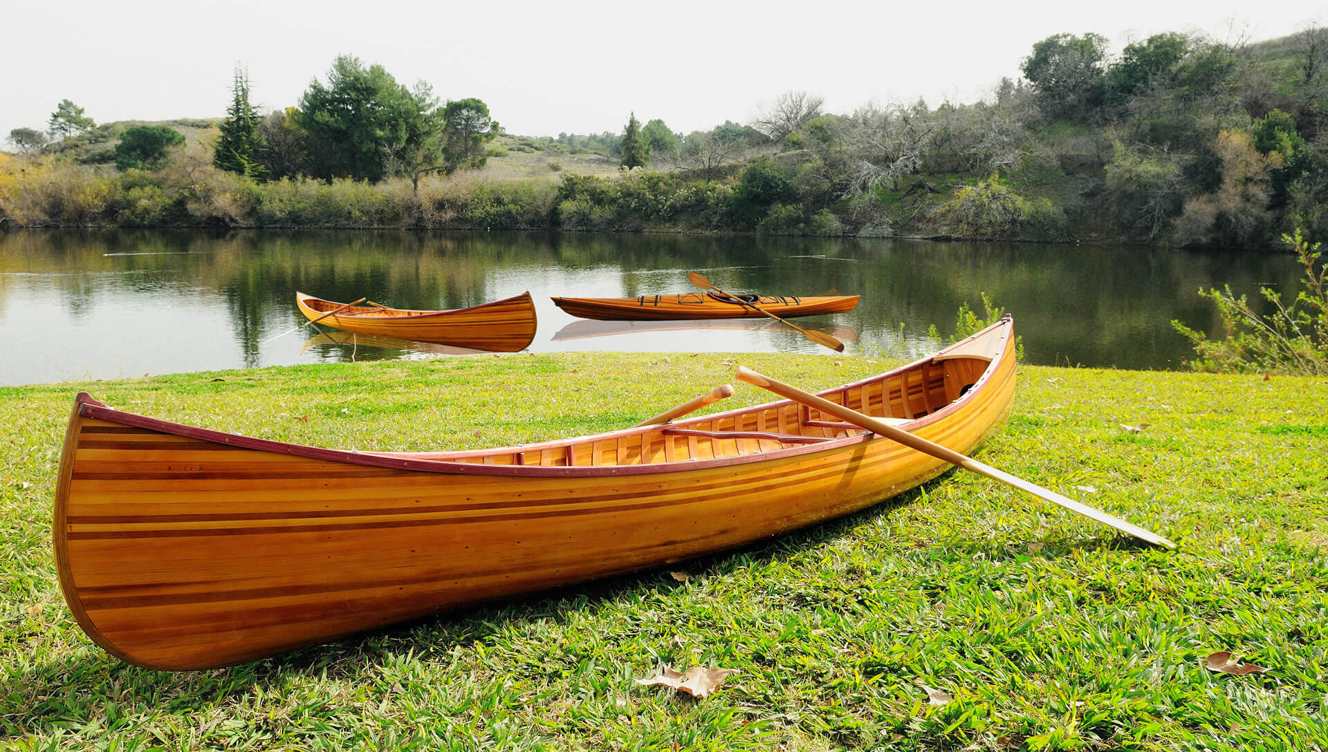 Red-Oak Echtholz Zweier Kanu: Typ Canadian Ribs 18