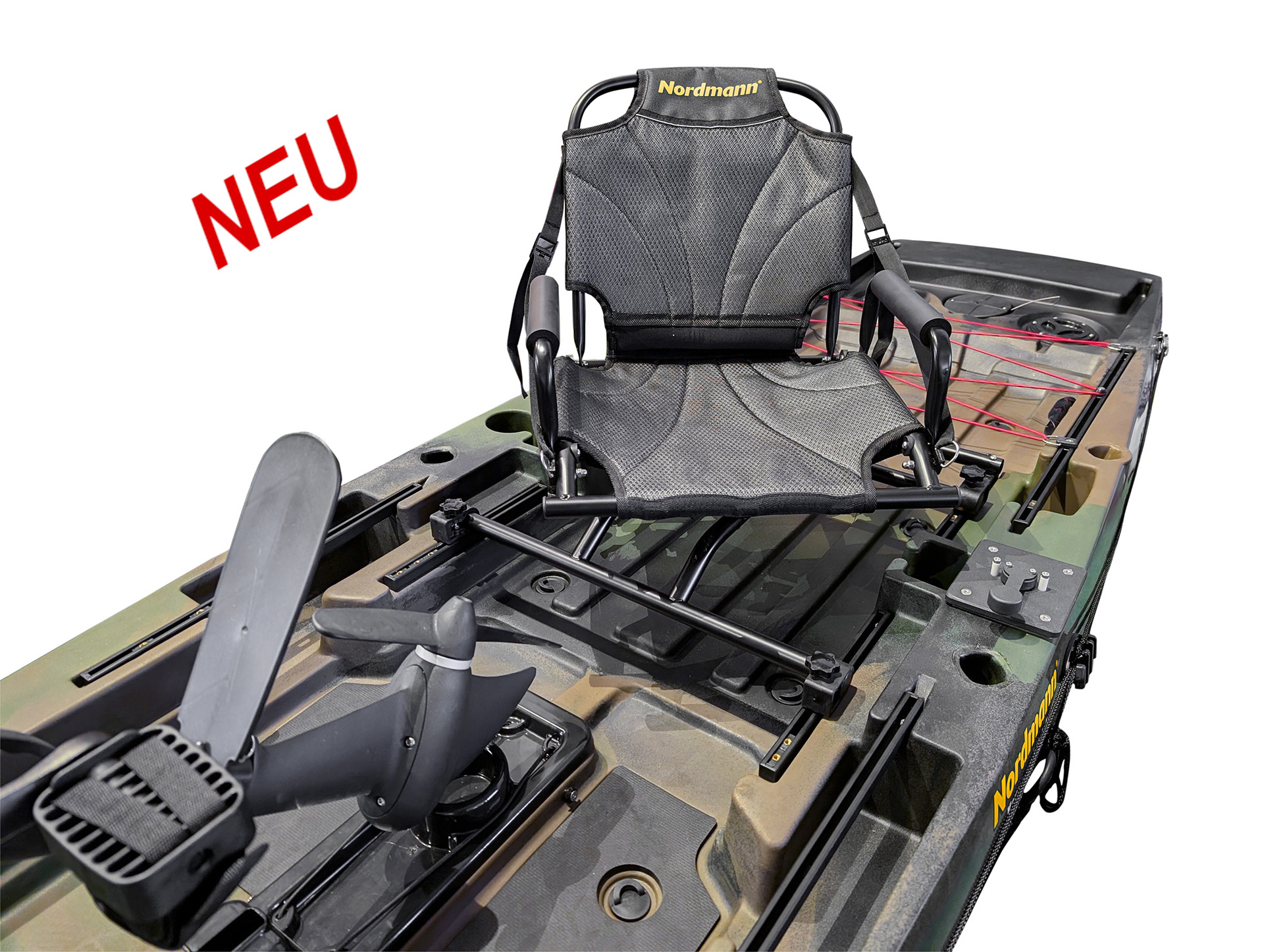 Nordmann® Ranger 12.5 Angelkajak Sit on Top inkl. Zahnstangen-Pedalantrieb